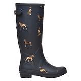Thumbnail 1 of Joules Women's Adjustable Tall Printed Wellies - Navy Dog
