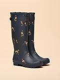 Thumbnail 2 of Joules Women's Adjustable Tall Printed Wellies - Navy Dog