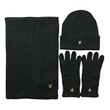 Thumbnail 1 of Lyle & Scott Men's Checked Scarf And Beanie Gift Set - Argyle Teal