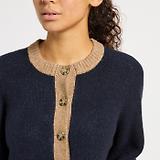 Thumbnail 3 of Joules Women's Nora Knitted Cardigan - Navy/Tan