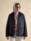 Thumbnail 9 of Joules Women's Quinn Showerproof Diamond Quilted Coat - Navy