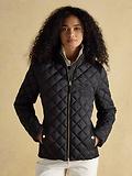 Thumbnail 2 of Joules Women's Braemar Luxe Showerproof Diamond Quilted Coat - Black