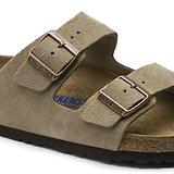 Thumbnail 6 of Birkenstock Unisex Arizona Soft Footbed Suede Leather Sandals - Taupe