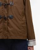 Thumbnail 6 of Barbour Women's Myra Waxed Duffle Coat - Bark/Hessian Tartan