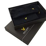 Thumbnail 2 of Lyle & Scott Men's Checked Scarf And Beanie Gift Set - Dark Navy