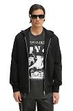 Thumbnail 2 of Paul Smith Men's Zebra Stripe Zip Hoodie - Black