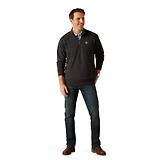 Thumbnail 3 of Ariat Men's Friday Cotton 1/2 Zip Sweatshirt - Heather Charcoal