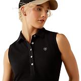 Thumbnail 4 of Ariat Women's Prix 3.0 Sleeveless Polo Shirt - Black