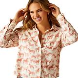 Thumbnail 5 of Ariat Women's Rudford Long Sleeve Shirt - Blushing Horse