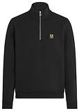 Thumbnail 1 of Belstaff Men's Cotton Fleece Quarter Zip Sweatshirt - Black