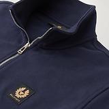 Thumbnail 2 of Belstaff Men's Cotton Fleece Quarter Zip Sweatshirt - Dark Ink