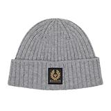 Thumbnail 1 of Belstaff Men's Lambswool Watch Beanie Hat - Pale Grey Melange
