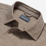 Thumbnail 4 of Oliver Sweeney Men's Barnham Linen Shirt - Mole