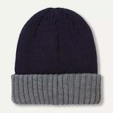 Thumbnail 2 of Sealskinz Bacton Waterproof Cold Weather Roll Cuff Beanie Hat - Colour Block Navy
