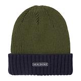 Thumbnail 1 of Sealskinz Bacton Waterproof Cold Weather Roll Cuff Beanie Hat - Colour Block Olive