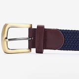 Thumbnail 2 of Barbour Men's Stretch Webbing Leather Belt - Navy