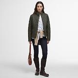 Thumbnail 3 of Barbour Women's Crawford Cavalry Quilted Jacket - Olive/Ancient Tartan
