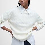 Thumbnail 5 of Barbour Women's Hartland Crew Knitted Jumper - Cloud