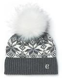 Thumbnail 1 of Holland Cooper Beatrice Beanie Bobble Hat - Grey Marl Cream