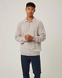 Thumbnail 2 of Peregrine Men's Beauford Made In England Polo Shirt - Light Grey