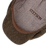 Thumbnail 3 of Stetson Belfast Driver Classic Wool Herringbone Flat Cap - Brown Melange