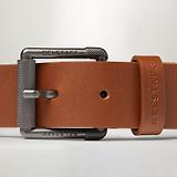Thumbnail 3 of Belstaff Men's Calf Leather Roller Buckle Belt - Earth Brown