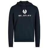 Thumbnail 1 of Belstaff Men's Cotton Fleece Signature Hoodie - Dark Ink