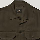 Thumbnail 2 of Belstaff Men's Tumbled Linen Forge Overshirt - Army Olive