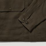 Thumbnail 3 of Belstaff Men's Tumbled Linen Forge Overshirt - Army Olive
