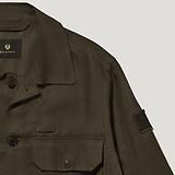 Thumbnail 4 of Belstaff Men's Tumbled Linen Forge Overshirt - Army Olive