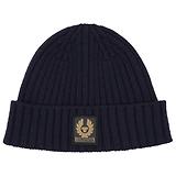 Thumbnail 1 of Belstaff Men's Lambswool Watch Beanie Hat - Dark Navy