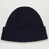 Thumbnail 2 of Belstaff Men's Lambswool Watch Beanie Hat - Dark Navy