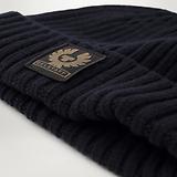 Thumbnail 3 of Belstaff Men's Lambswool Watch Beanie Hat - Dark Navy