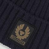 Thumbnail 4 of Belstaff Men's Lambswool Watch Beanie Hat - Dark Navy
