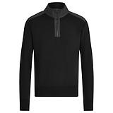 Thumbnail 1 of Belstaff Men's Merino Wool Kilmington Quarter Zip Jumper - Black