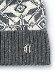Thumbnail 2 of Holland Cooper Beatrice Beanie Bobble Hat - Grey Marl Cream