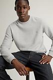 Thumbnail 5 of Woolrich Men's Logo Script Cotton Fleece Crewneck - Light Grey Melange