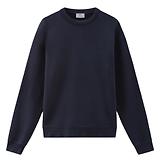 Thumbnail 1 of Woolrich Men's Logo Script Cotton Fleece Crewneck - Melton Blue