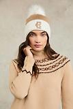 Thumbnail 4 of Holland Cooper Chelsea Merino Beanie Bobble Hat - Camel