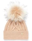 Thumbnail 1 of Holland Cooper Cortina Beanie Bobble Hat - Camel Champagne