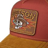 Thumbnail 5 of Stetson Cowboy Skull Trucker Cap - Red