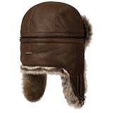 Thumbnail 4 of Stetson Cowhide Bomber Aviator Hat - Brown/Black