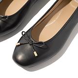Thumbnail 4 of FitFlop Women's DELICATO Bow Soft Leather Ballet Flats - Black
