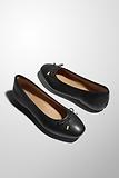 Thumbnail 8 of FitFlop Women's DELICATO Bow Soft Leather Ballet Flats - Black