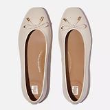 Thumbnail 3 of FitFlop Women's DELICATO Bow Soft Leather Ballerina Flats - Paris Beige