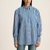 Thumbnail 5 of Joules Women's Amilla Longline Relaxed Fit Shirt - Blue/White
