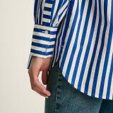 Thumbnail 3 of Joules Women's Amilla Longline Relaxed Fit Shirt - Blue/White