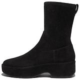 Thumbnail 6 of FitFlop Women's F-LUMA Stretch Suede Demi-Wedge Mid-Calf Boots - All Black