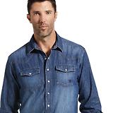 Thumbnail 5 of Ariat Men's Denim Retro Fit Shirt - Stone