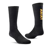Thumbnail 1 of Ariat Men's Premium Ringspun Cotton Mid Calf 3 Pack Work Socks - Black